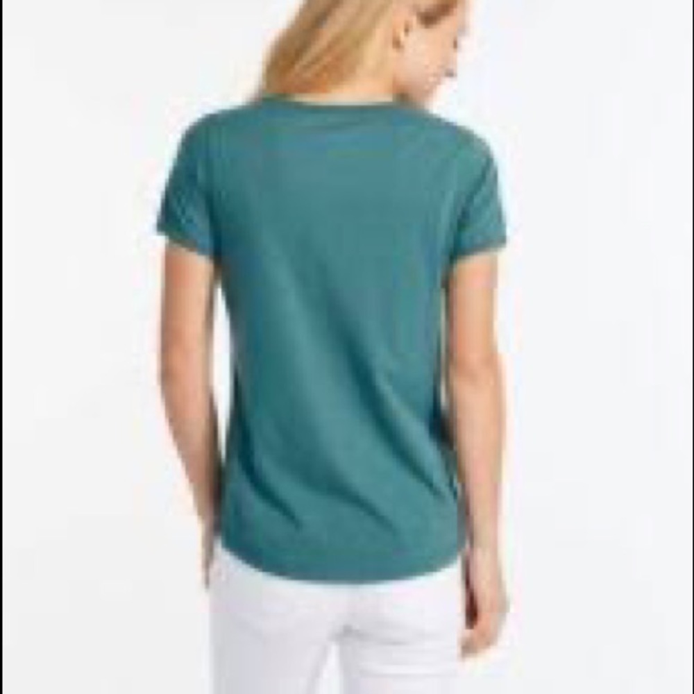 L.L Bean Crop Basic Tee Small P Blue - image 4
